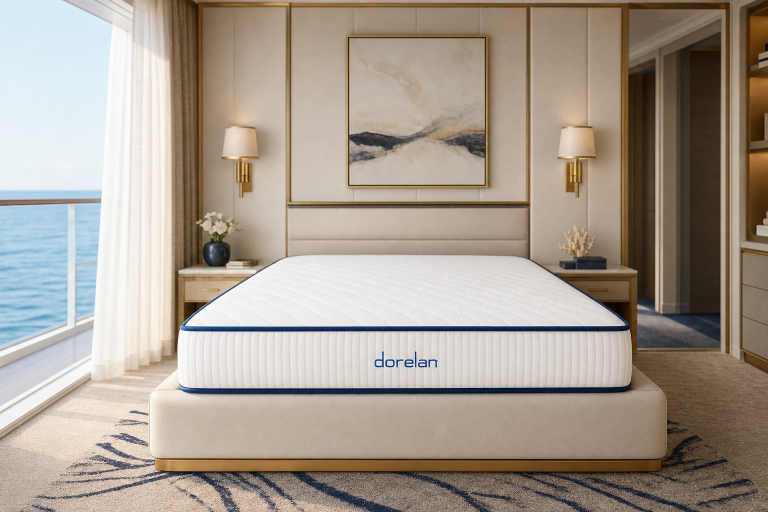 Ultra-Tranquility Classic mattress in a luxury Oceania-style cruise suite